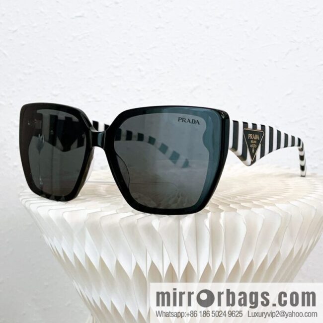 PRADA temple triangle embellished sunglasses
