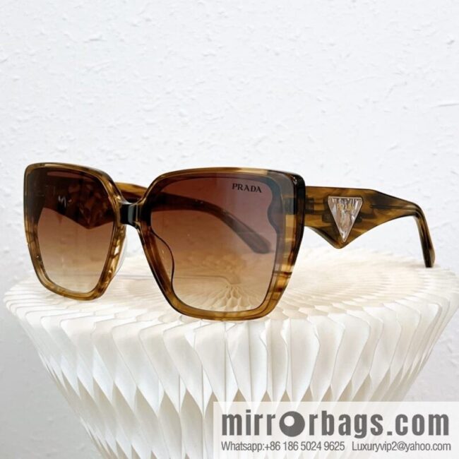 PRADA temple triangle embellished sunglasses