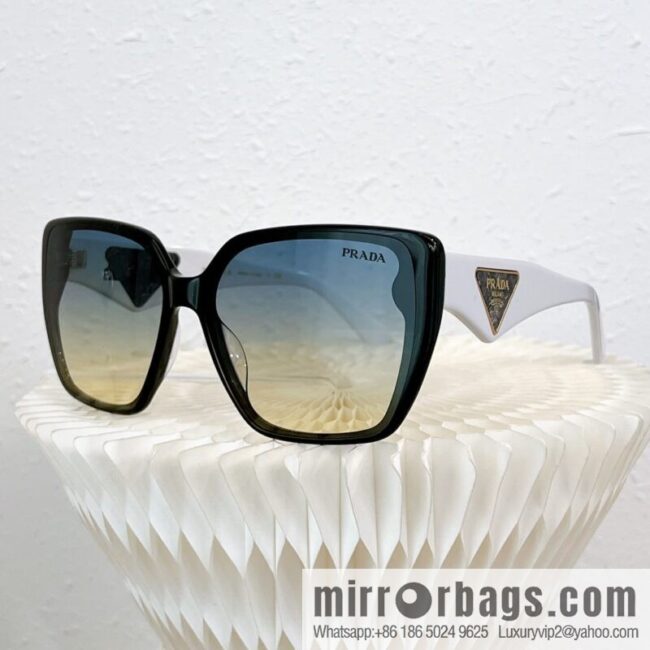 PRADA temple triangle embellished sunglasses