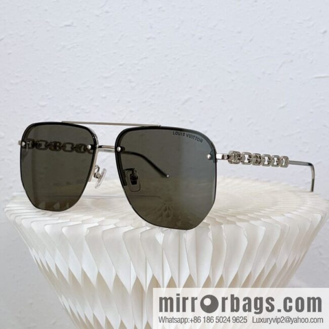 LV Louis Vuitton Half Frame Unisex Sunglasses