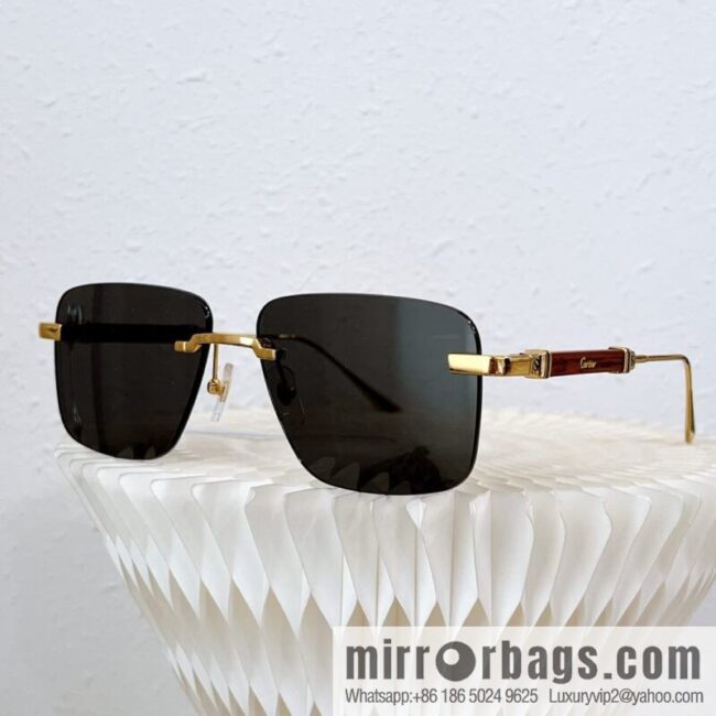 Cartier Rimless Men\'s Sunglasses