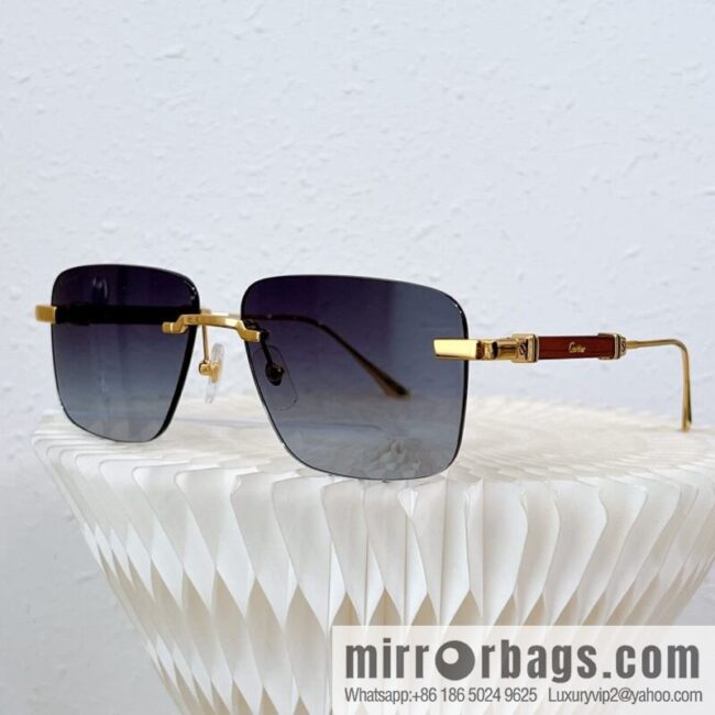 Cartier Rimless Men\'s Sunglasses