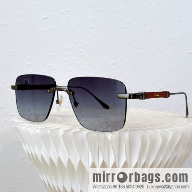 Cartier Rimless Men\'s Sunglasses