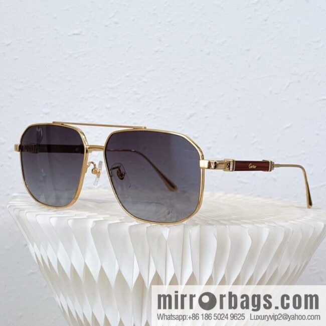 Cartier Metal Box Men\'s Sunglasses