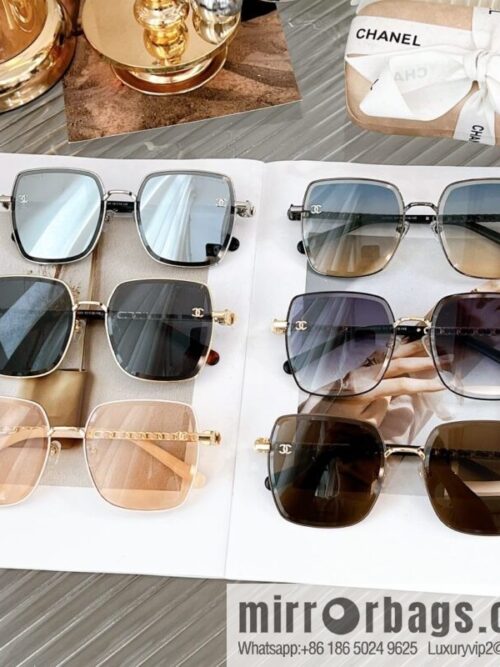 Chanel metal square women\'s sunglasses