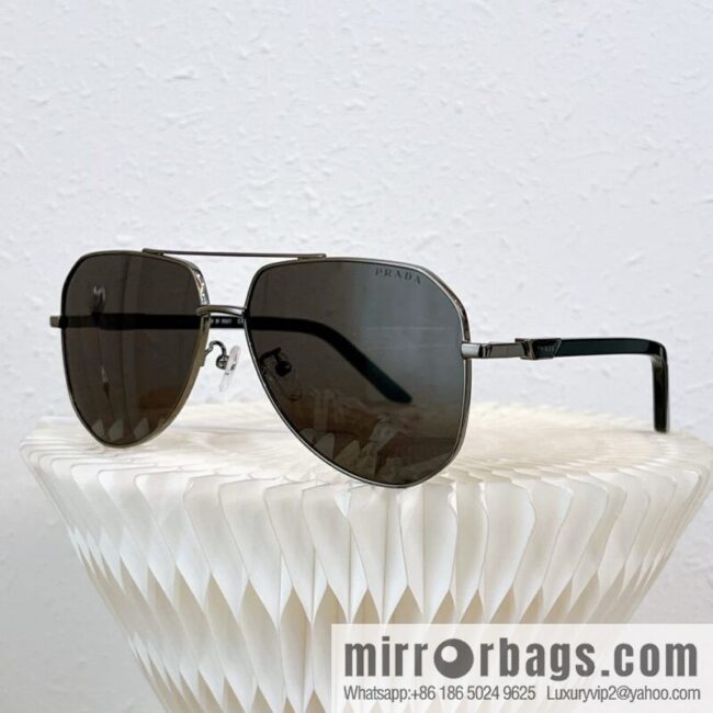 PRADA Metal Irregular Frame Men\'s Sunglasses