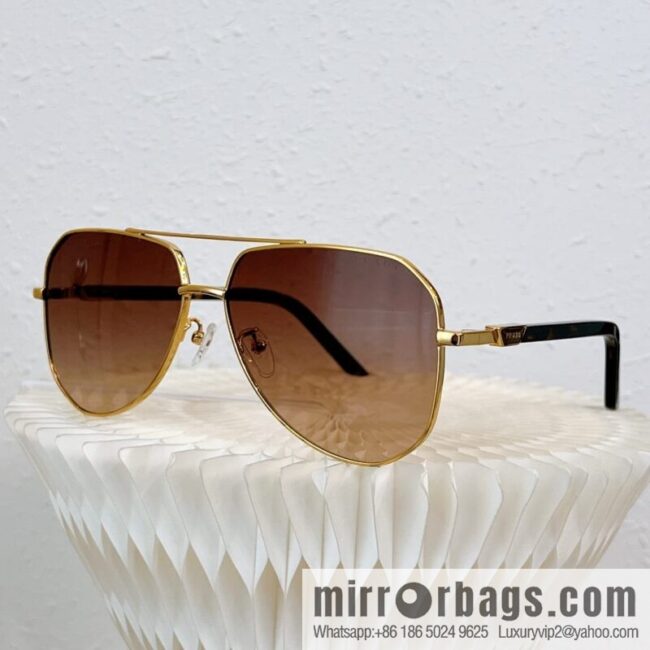 PRADA Metal Irregular Frame Men\'s Sunglasses