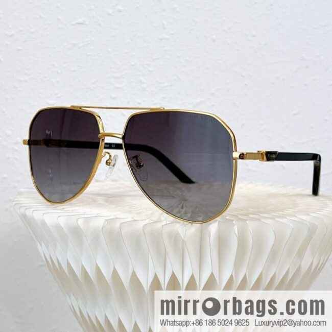 PRADA Metal Irregular Frame Men\'s Sunglasses