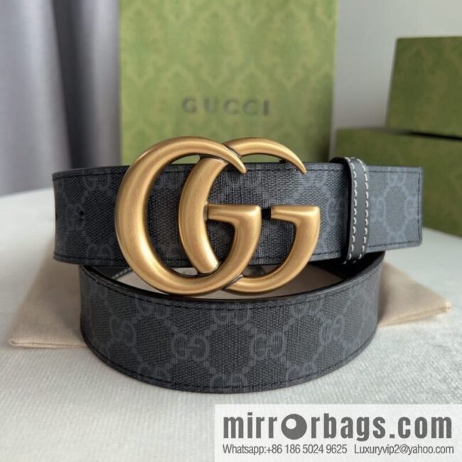 Gucci Gucci GG Supreme Double G Buckle Belt 4.0cm