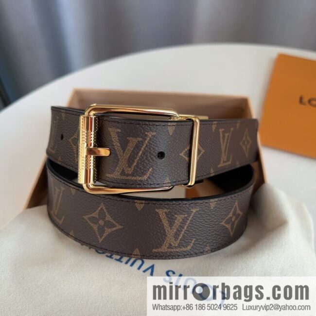 LV/Louis Vuitton, cowhide-lined men\'s 35mm belt