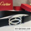 Cartier Men\'s 3.5cm Classic Stainless Steel Double C Automatic Buckle Double Sided First Layer Cowhide Belt Alveolar Belt