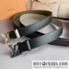 LV/Louis Vuitton, soft cowhide LV Pyramide belt