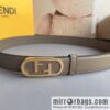 Fendi Fendi, Ladies 3.0cm Corresponds to Logo Metal Buckle Cowhide Belt