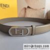 Fendi Fendi, Ladies 3.0cm Corresponds to Logo Metal Buckle Cowhide Belt