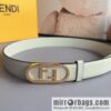 Fendi Fendi, Ladies 3.0cm Corresponds to Logo Metal Buckle Cowhide Belt