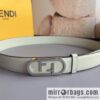 Fendi Fendi, Ladies 3.0cm Corresponds to Logo Metal Buckle Cowhide Belt