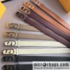 Fendi Fendi, Ladies 3.0cm Corresponds to Logo Metal Buckle Cowhide Belt