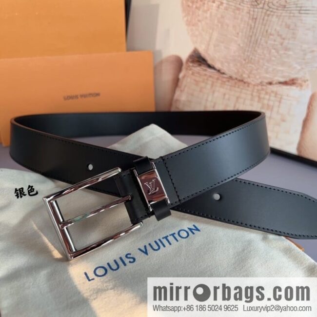 LV/Louis Vuitton, Metal Buckle Men\'s 35mm Vendome Belt