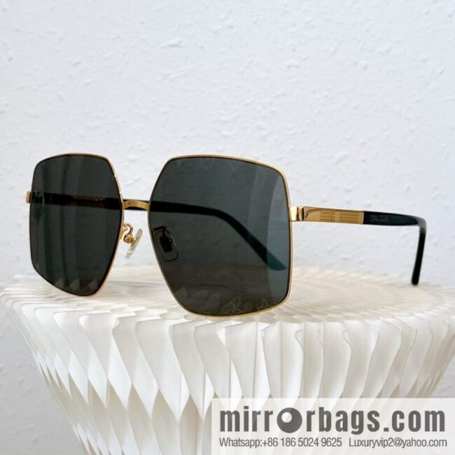 LV Louis Vuitton Metal Large Frame Unisex Sunglasses