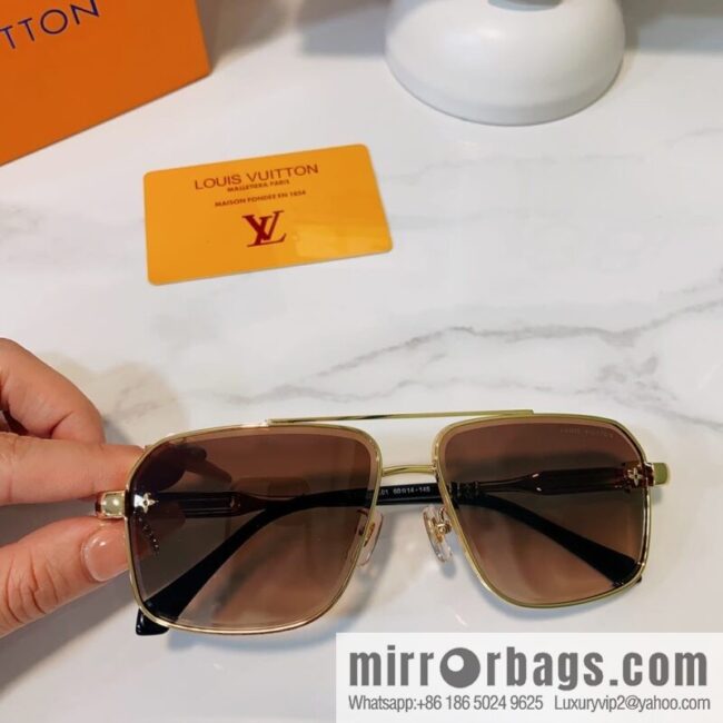 LV Louis Vuitton square unisex sunglasses