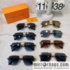 LV Louis Vuitton square unisex sunglasses