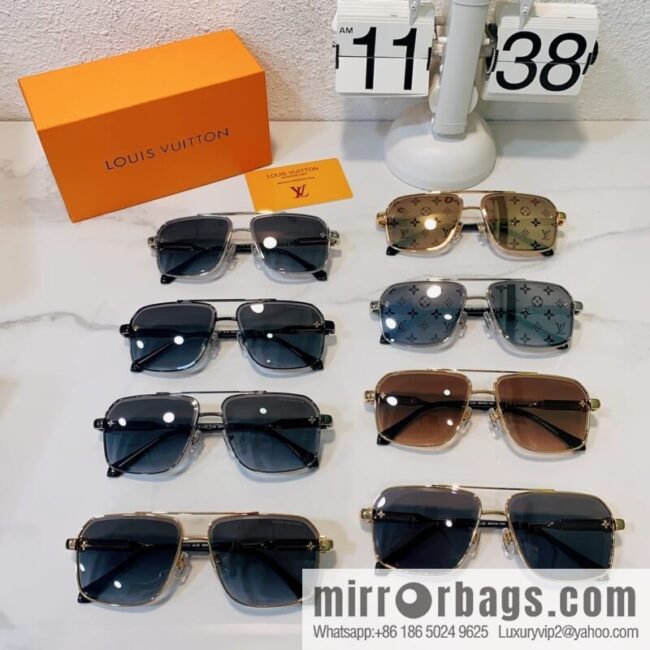 LV Louis Vuitton square unisex sunglasses