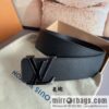 LV/Louis Vuitton, Italy imported high-quality leather hardware men\'s 4.0cm belt