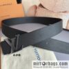 LV/Louis Vuitton, selected Italian imported high-quality leather hardware craftsmanship men\'s 4.0cm belt
