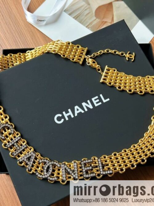 New ☑️ Chanel gold full diamond chain waist chain belt