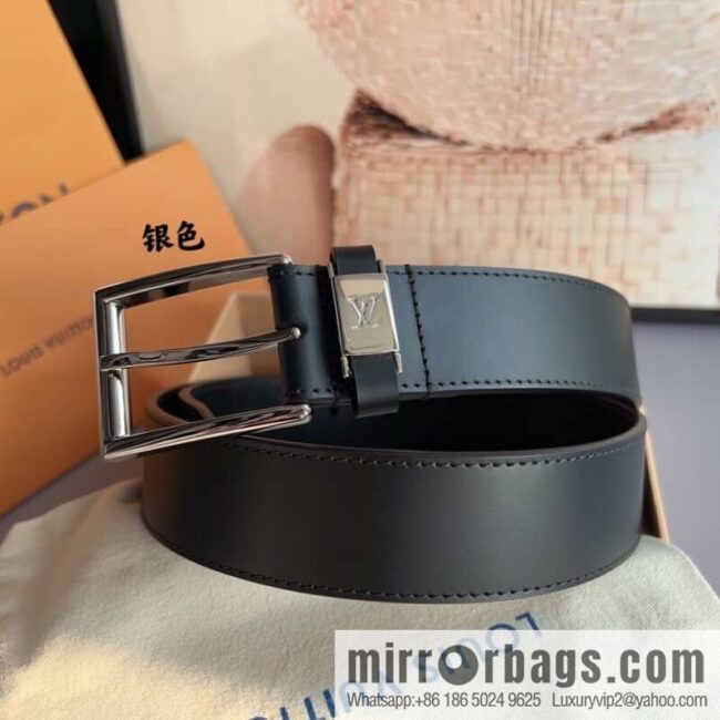 LV/Louis Vuitton, Men\'s Vendome Belt with Letter Inscription