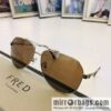 FRED flanged elliptical frame unisex sunglasses