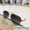 FRED flanged elliptical frame unisex sunglasses