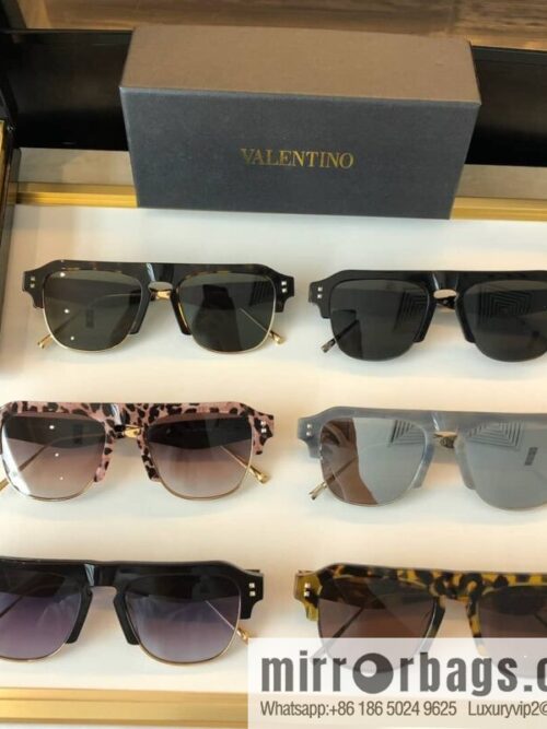 Valentino Metal Rivet Trim Ladies Sunglasses