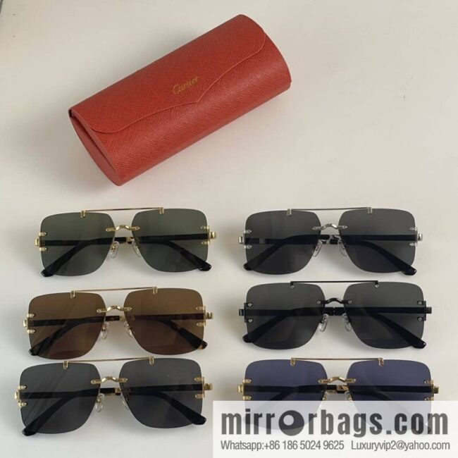 Cartier Frameless Personality Unisex Sunglasses