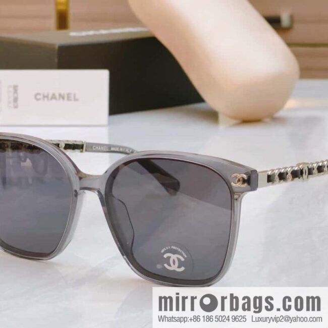 Chanel double C logo decorative women\'s sunglasses