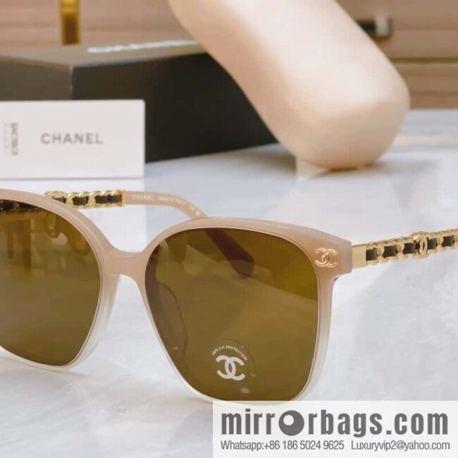 Chanel double C logo decorative women\'s sunglasses