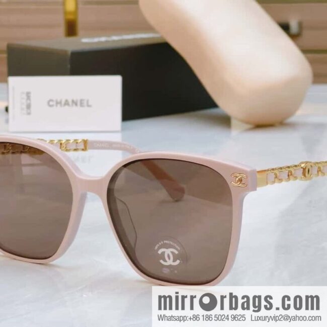 Chanel double C logo decorative women\'s sunglasses
