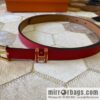 Hermes Pop H15 calfskin thin belt 15mm