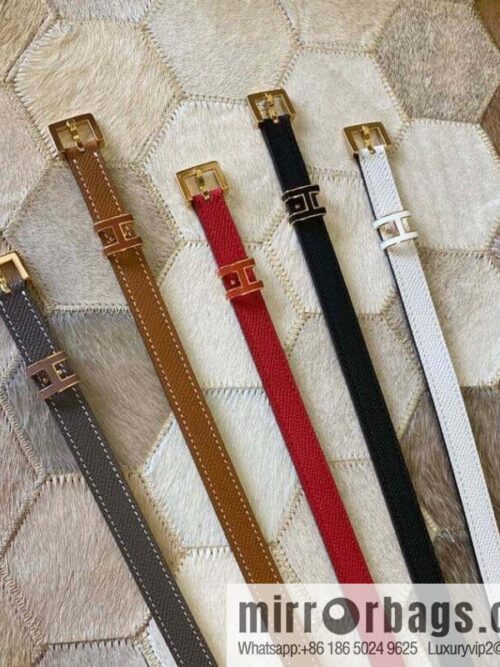 Hermes Pop H15 calfskin thin belt 15mm