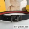wsxc1681215176122_0-800x800qqrkezxcyts42075_20250629230827.jpg FENDI\'s latest extraordinary creative gradual change printing dark blue double FF cowhide belt 4.0cm