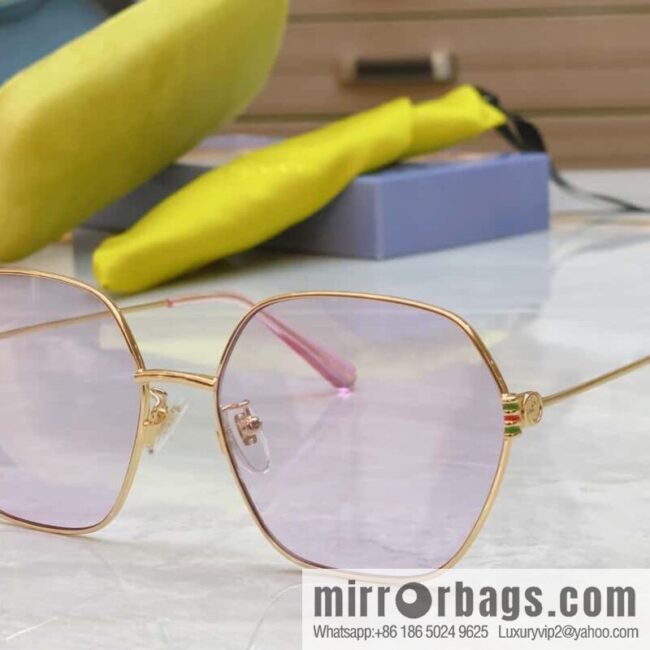 GUCCI Gucci\'s new retro gold silk simple sunglasses sunglasses