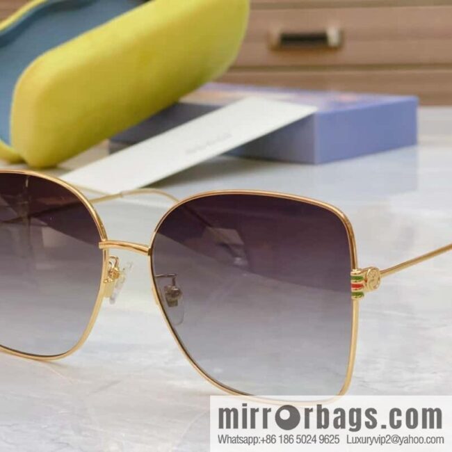 GUCCI Gucci\'s new retro gold silk simple sunglasses