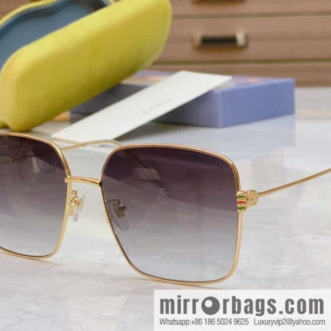 GUCCI Gucci\'s new retro gold silk simple sunglasses sunglasses