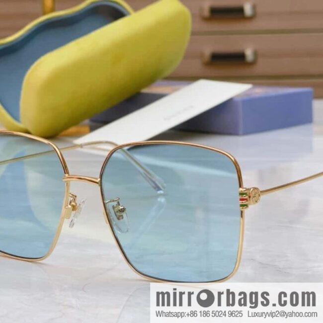 GUCCI Gucci\'s new retro gold silk simple sunglasses sunglasses
