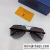 LV Louis Vuitton Men\'s Oval Frame Sunglasses Sunglasses