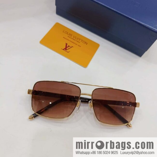 LV Louis Vuitton Men\'s Square Sunglasses