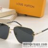LV Louis Vuitton lambskin hemmed temple men\'s sunglasses