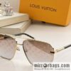 LV Louis Vuitton lambskin hemmed temple men\'s sunglasses