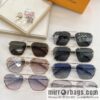 LV Louis Vuitton lambskin hemmed temple men\'s sunglasses