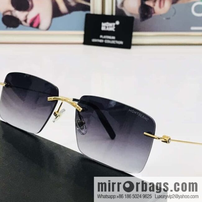 MONTBLANC Montblanc Frameless Perfect Electroplated Sunglasses
